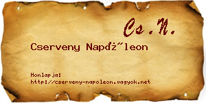 Cserveny Napóleon névjegykártya